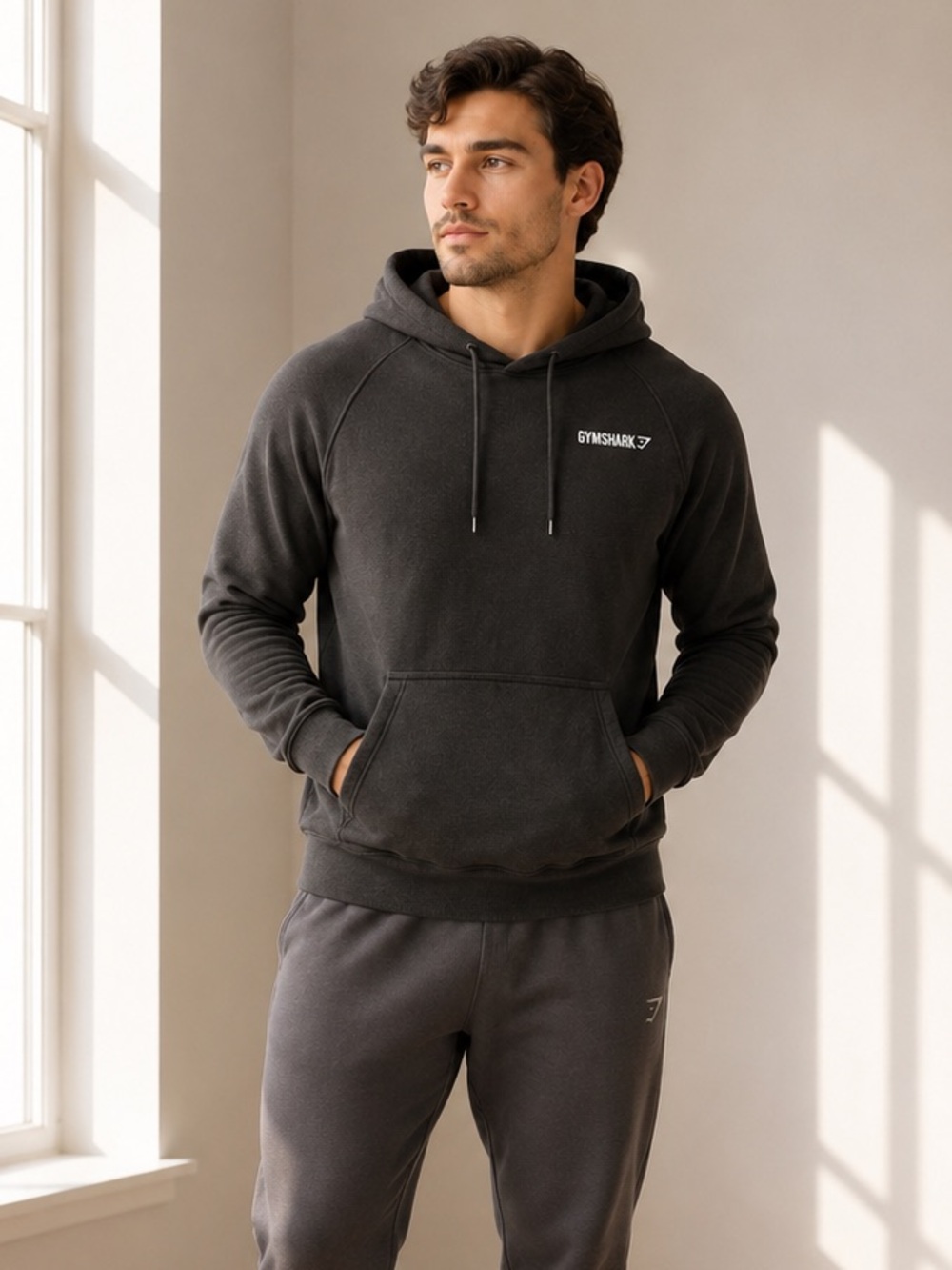 Gymshark Black Pullover Hoodie – Size Small